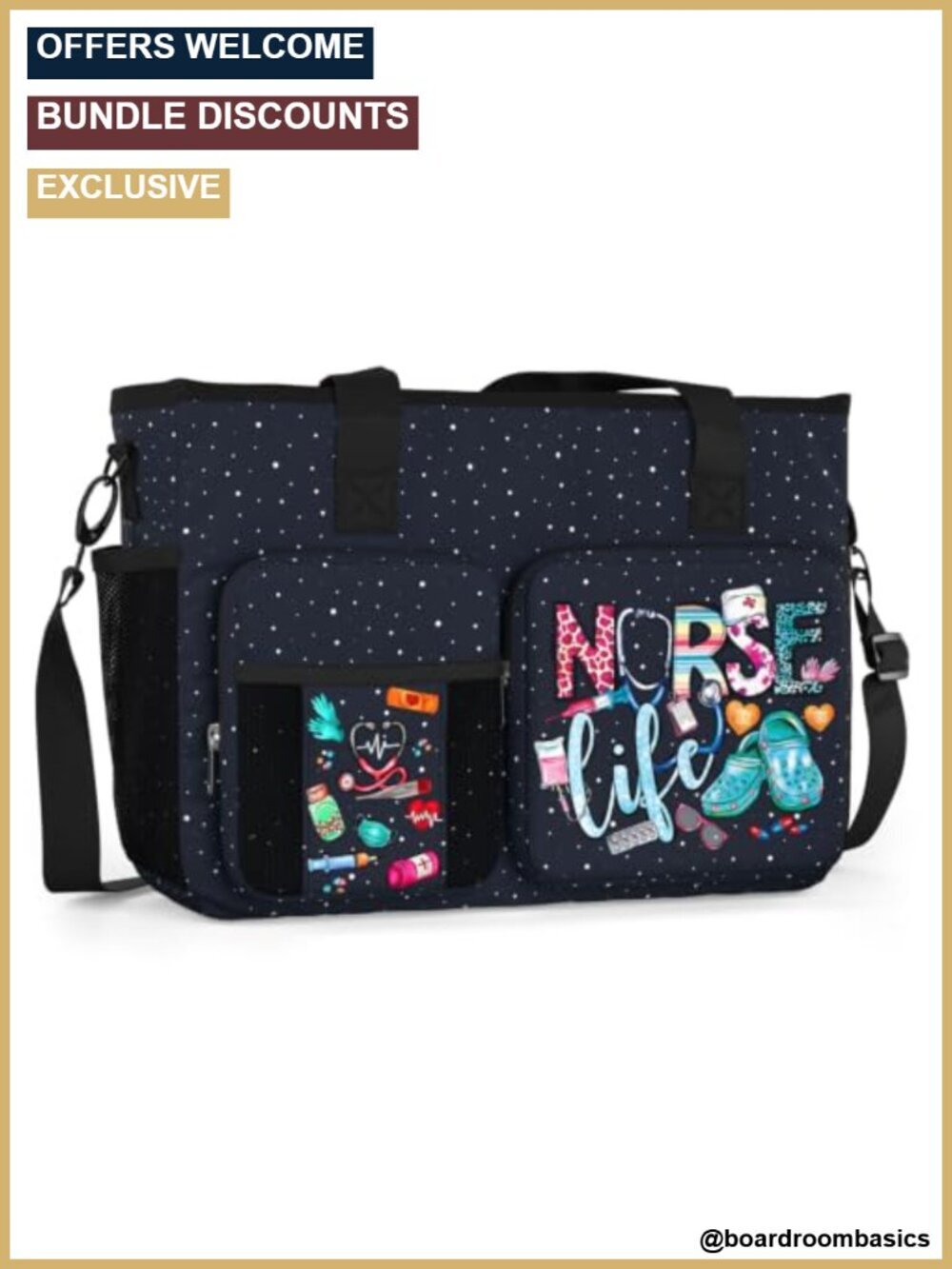 Large Tote Work Bag with Pockets and Organizer for Women